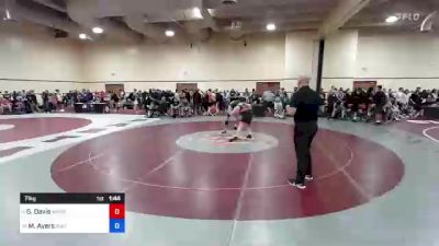 71 kg Rnd Of 16 - Gavin Davis, Warrior Regional Training Center vs Macon Ayers, Smith Mountain Lake Wrestling Club