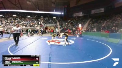 2A-113 lbs Quarterfinal - Josiah Stockwell, Saratoga vs Ethan Tarango, Shoshoni