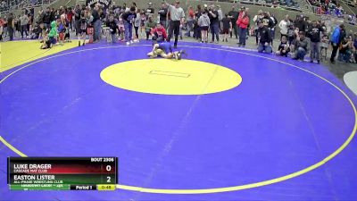 84 lbs Quarterfinal - Easton Lister, All-Phase Wrestling Club vs Luke Drager, Cascade Mat Club