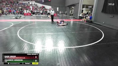 135 lbs Cons. Round 5 - Gage Gross, Milton Monsters Wrestling Club vs Maverick Arneson, LAW