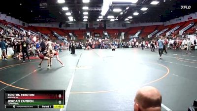 98 lbs Cons. Round 3 - Jordan Zambon, Team NBWC vs Triston Mouton, Baylor WC