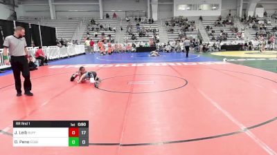 65 lbs Rr Rnd 1 - Jonah Leib, Buffalo Valley Elem vs Donovan Peno, East Coast Beach Boys