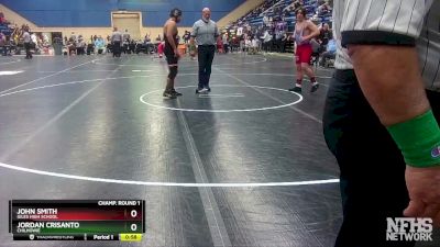 1 - 175 lbs Cons. Round 3 - John Smith, Giles High School vs Jordan Crisanto, Chilhowie