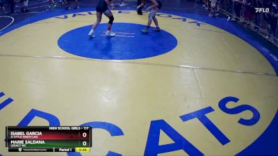 117 lbs Cons. Round 3 - Marie Saldana, Legacy Wc vs Isabel Garcia, G-Style Wrestling