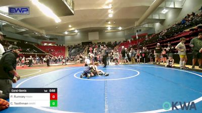 61 lbs Consolation - Paden Rumsey, Pawhuska Elks Takedown vs Colton Toothman, Warrior Wrestling Club