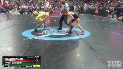 4A 127 lbs Champ. Round 1 - Mycah Gachupin, St Pius X vs Alejandro Valdez, Espanola Valley