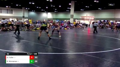 182 lbs Round 2 (16 Team) - Garrett Fuller, Intense Wrestling vs Rory Mcmanus, SD Red