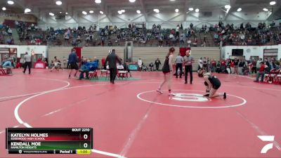 101 lbs Quarterfinal - Katelyn Holmes, Edgewood High School vs Kendall Moe, Hamilton Heights