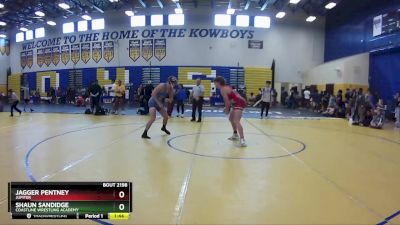 165 lbs Champ. Round 3 - Shaun Sandidge, Coastline Wrestling Academy vs Jagger Pentney, Jupiter