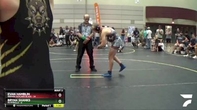 167 lbs Quarterfinals (8 Team) - Evan Hamblin, Indiana Outlaws Black vs Bryan Shanks, Mi Pitbulls