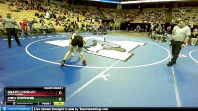 125 Class 1 lbs Champ. Round 1 - Jaclyn Riedinger, North Andrew vs Emmy Begemann, Fulton