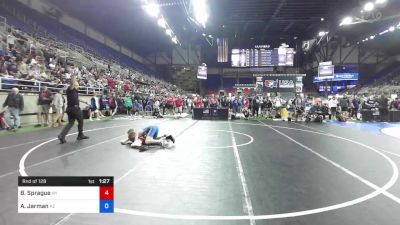 100 lbs Rnd Of 128 - Brennan Sprague, New York vs Adden Jarman, Arizona