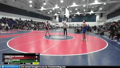 220 lbs Cons. Round 6 - Christian Davidson, Paso Robles vs Oscar Sanchez, San Pasqual