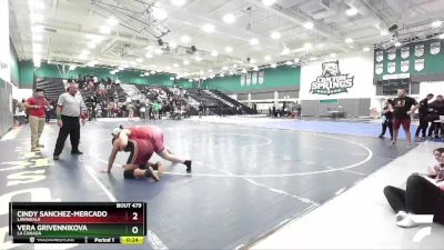 189 lbs Cons. Round 3 - Cindy Sanchez-Mercado, Lawndale vs Vera Grivennikova, La Canada