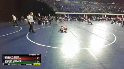 110 lbs Cons. Round 4 - Carver Wieland, Indee Mat Club vs Jaxon Themas, Big Game Wrestling Club