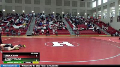 127 lbs Semifinal - Drew Borden, Hewitt-Trussville MS vs Anthony Stocks, Duran MS