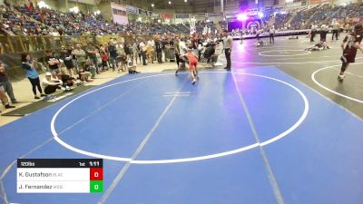 120 lbs Round Of 16 - Keegan Gustafson, Black Fox Wrestling Academy vs Josiah Fernandez, Widefield Wrestling Club