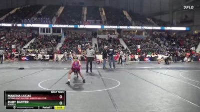 80 lbs Cons. Round 1 - Makena Lucas, Ottawa Mat Masters Wrestling Club vs Ruby Baxter, Russell