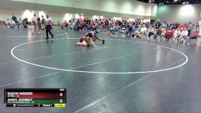 220 lbs Round 3 (16 Team) - Daryl Godbelt, FCA Empowered Blue vs Kadyn Weisser, SD Red