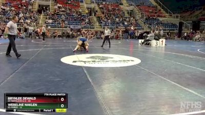 148 lbs Placement Matches - Brynlee Dewald, E4-Napoleon G-S vs Webeline Naklen, E3-Fargo