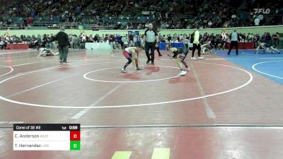 92 lbs Consi Of 32 #2 - Chasen Anderson, Weatherford vs Taizen Hernandez, Lions Wrestling Academy