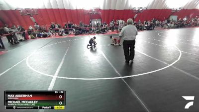 62 lbs Champ. Round 1 - Michael McCauley, Warrior Youth Wrestling vs Max Akkerman, Wisconsin