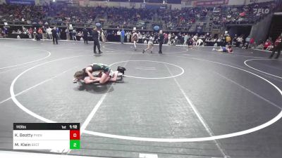 110 lbs Consi Of 8 #2 - Kennan Beatty, Phenom vs Michael Klein, Brother Melchior