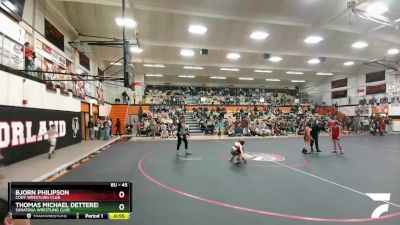 45 lbs Quarterfinal - Bjorn Philipson, Cody Wrestling Club vs Thomas Michael Detterer, Saratoga Wrestling Club