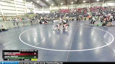 90 lbs 2nd Place Match - Bentley Maddox, Brothers Of Steel vs Gavin Arnoldi, Top Of The Rock Wrestling Club