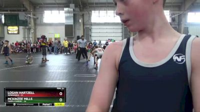 92 lbs Round 5 (6 Team) - Logan Hartzell, Warhawks vs McKinzee Mills, Terps Xtreme