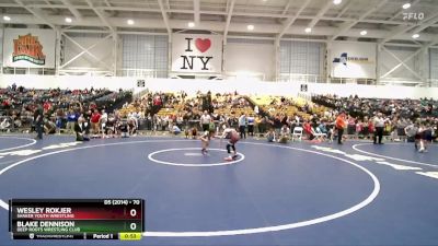 70 lbs Semifinal - Wesley Rokjer, Shaker Youth Wrestling vs Blake Dennison, Deep Roots Wrestling Club