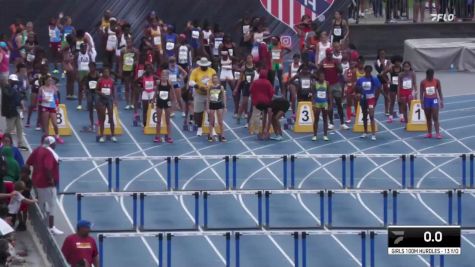 Youth Girls' 100m Hurdles Championship, Semi-Finals 2 - Age 13