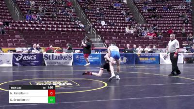 127 lbs Quarterfinal - Nico Fanella, Indiana vs Gideon Bracken, United