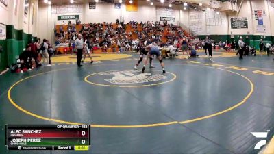 152 lbs Cons. Semi - Joseph Perez, Chino Hills vs Alec Sanchez, La Habra