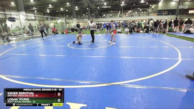 90 lbs Champ. Round 2 - Xavier Bernthal, New Kent Wrestling Club vs Logan Young, Heavy Hitting Hammers