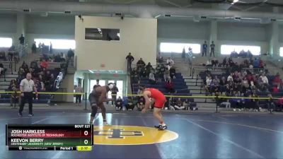 197 lbs Cons. Semi - Josh Harkless, Rochester Institute Of Technology vs Keevon Berry, Centenary University (New Jersey)