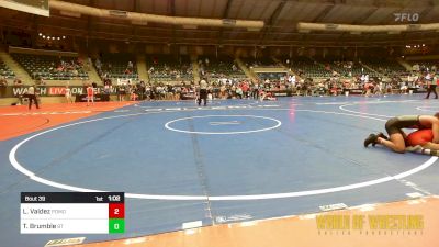 89 lbs Round Of 16 - Lincoln Valdez, Pomona Elite vs Tanner Brumble, BullTrained