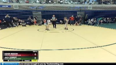 62/67 Cons. Round 1 - Jack Zobrist, Legacy Wrestling Academy vs Asher Beeson, Middleton Wrestling Club