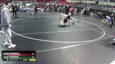 150 lbs Champ. Round 1 - Kalin Thompson, Norfolk Jr Wrestling Club vs Alyck Rodriguez, Scottsbluff Wrestling Club