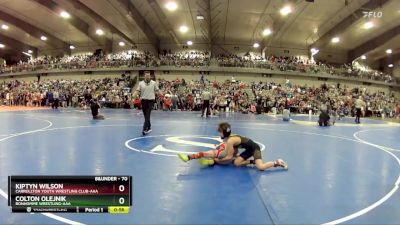 70 lbs Champ. Round 2 - Colton Olejnik, Bonhomme Wrestling-AAA  vs Kiptyn Wilson, Carrollton Youth Wrestling Club-AAA