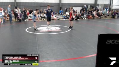 78 lbs Cons. Round 3 - Trenton Marler, White River Hornets Wrestling Club vs Boomba Coles, Unattached