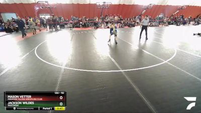 92 lbs Cons. Round 1 - Jackson Wildes, Wisconsin vs Mason Vetter, Mauston Talons Wrestling Club