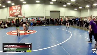 97 lbs Champ. Round 2 - Jacob Heineman, Poquoson Athletic Association vs Brady Zabriskie, Virginia Team Predators