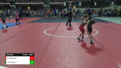 43 lbs Semifinal - Kortlee Vanek, Cascade Little Guy Wrestling vs Harper Hofstad, Conrad Wrestling Club