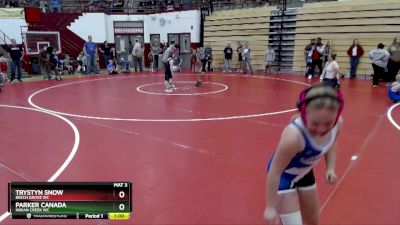 52-54 lbs Round 2 - Trystyn Snow, Beech Grove WC vs Parker Canada, Indian Creek WC