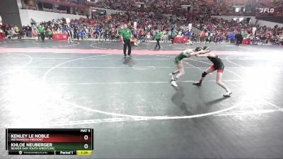 85 lbs Round 2 - Khloe Neuberger, Beaver Dam Youth Wrestling vs Kenley Le Noble, Weyauwega-Fremont