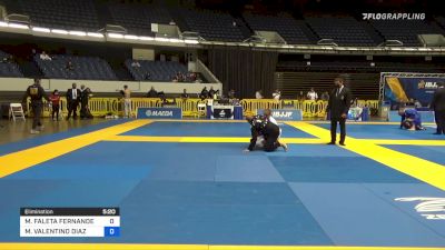 MAURÍCIO FALETA FERNANDES vs MICHAEL VALENTINO DIAZ 2021 World Jiu-Jitsu IBJJF Championship