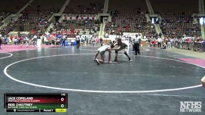 170 lbs Quarterfinal - Reid Zakutney, Bayshore Christian School vs Jace Copeland, Prattville Christian Academy