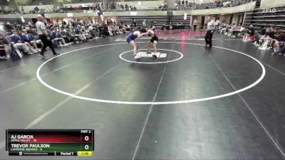 160 lbs Quarterfinals (8 Team) - Trevor Paulson, LaCrosse Aquinas vs AJ Garcia, Apple Valley