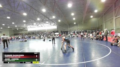 132 lbs Champ. Round 2 - Gunner Rasmussen, Warrior Wrestling Club vs Axxel Landon, East Idaho Elite